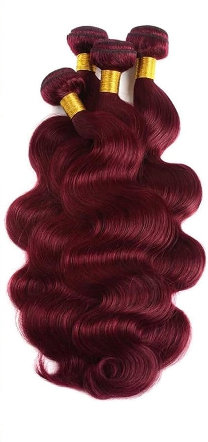 Luxury Virgin Human Hair Bundles - Rich Red